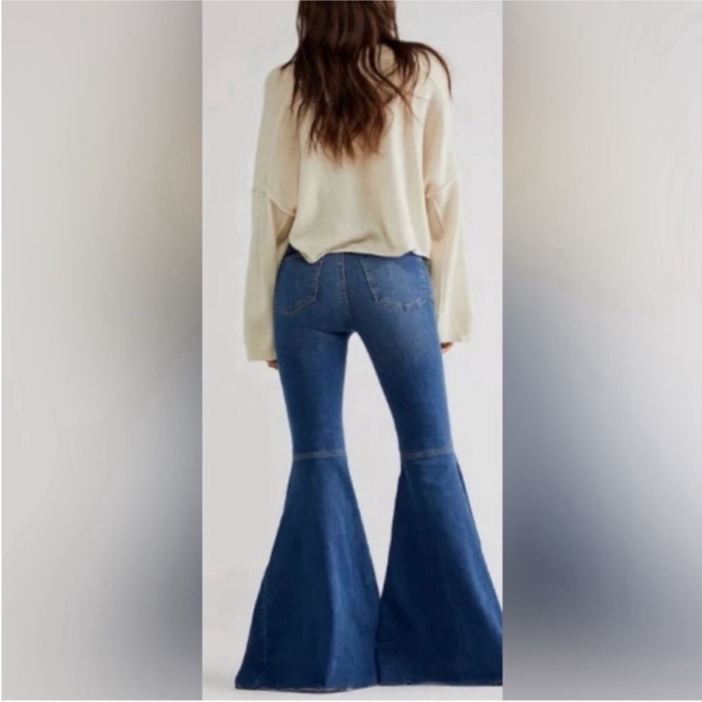 Free People Just Float On Flare High-Rise Jeans Size 28 - Picture 3 of 15